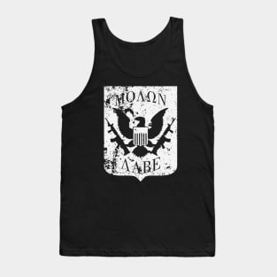 Molon Labe US Great Seal Shield White Tank Top